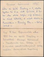 1895 Úrnapi körmenet, Kaplony utca, 2db fotó verzón feliratozva, 11x7cm
