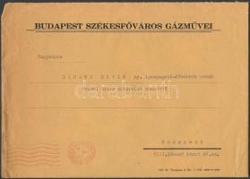 1938 Budapest Székesfőváros Gázművei által k küldött ismertető prospektus, borítékkal