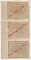 Németország / Weimari Köztársaság 1922. 1000M "Eine Milliard Mark" felülnyomással (10x) T:...