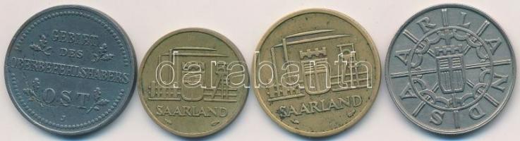 Német Birodalom / I.Világháború / Keleti Főparancsnokság 1916J 2k Fe + Saar-vidék 1954. 10Fr Al-Br +...