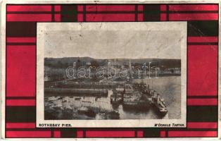 Rothesay pier, F. Bauermeister, Scotland, Glasgow, MacDonald, kilt-tartan frame (EB)