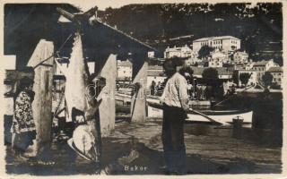 1933 Szádrév, Bakar, Bucchari; giant fish, photo