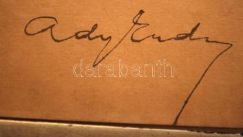 Ady Endre (1877-1919) költő fényképe és aláírása. Ady barátjának, Rozsnay Kálmán (1871-1948) műfordí...