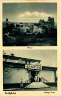 Királyháza, Koroleve; Várrom, Hangya üzlet / castle ruins, shop