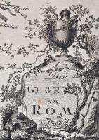 A római régióról XVIII. század körül készült térkép. (Die Gegend um Rom). Rézmetszet. Római, olasz é...