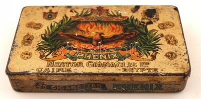 Phenix nestor Gianaclis fém cigarettás dobozka, 7x12x2 cm