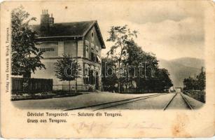 Teregova, vasútállomás / railway station, Verlag von Dominik Wegel (EK)