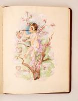 cca 1940-50 Emlékkönyv kedves illusztrációkkal és versekkel, jó állapotban, 18x14cm