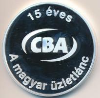 2007. "CBA - 15 éves a magyar üzletlánc / 1992-2007." jelzett Ag emlékérem dísztokban, tanúsítvánnyal (1oz/0.999/42,5mm) T:PP