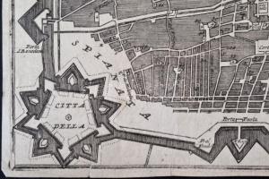 Citta e Cittadella di Ferrara. Ferrara városának és erődjének térképe. XVII. századi rézmetszet. 24x...