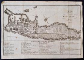 Prága koronázóváros térképe. Plan von Kronstadt Prag.) 1808. Rézmetszet. Papír, 23x33 cm./ The crown-city of Prague, copper engravings, paper.