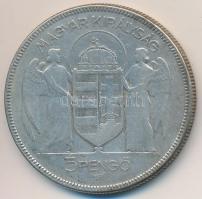 1930. 5P Ag "Horthy jobbra" T:3 Adamo P8