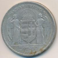 1930. 5P Ag "Horthy jobbra" T:3 Adamo P8