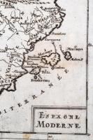 Espagne Moderne / Das neue Spannien/ Modern Spanyolország. XVIII. századi. Rézmetszet.  Papír, 20x26...