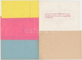 5db klf jegy, közte DN "Balla Piroska gyors- és gépíróiskolája" tandíj elismervény 45Ft-ró...