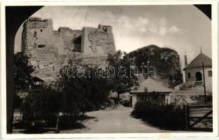 Léva, Ősi vár a csehek kivonulása után / castle, irredenta postcard issue '1938 Léva visszatért' So. Stpl