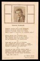 1927 Szűcs Laczi (1898-1990) Romániából kitiltott színész, operaénekes aktuálpolitikai utalásokat tartalmazó "Üzenetek Erdélyből" című dala fényképes fotólapon, hátlapján a művész aláírásával