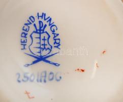 Herendi Apponyi mintás só-bors szóró, kézzel festett, hibátlan, jelzett, m:5 és 5,5 cm