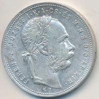 1881KB 1Ft Ag "Ferenc József / Középcímer" T:2- Adamo M15