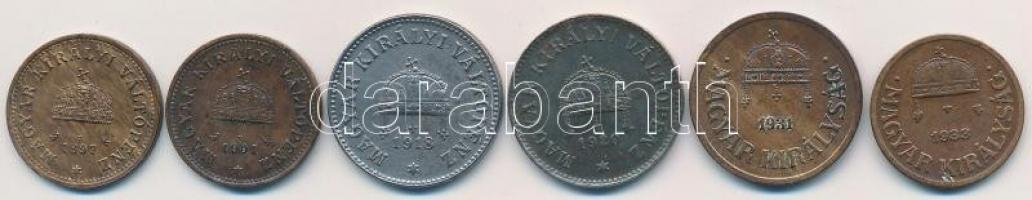 1897KB 1f Br + 1901KB 1f Br + 1918KB 10f Fe + 1920KB 10f Fe + 1931. 2f Br + 1933. 1f Br T:2,2-