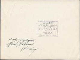 1941 Bp., Országos jegyzőgyűlés, feliratozott fotó, rajta a Turul fotóriport vállalat pecsétjével, 1...