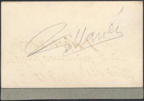Juan Manén (1883-1971) spanyol hegedűművész saját kezű aláírása. Papír. Autograph signature of Juan Manén (1883-1971) spanish violinist. Paper.