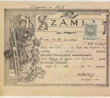 1898. Kéményseprő számla okmánybélyeggel