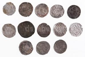 13db-os vegyes magyar denár tétel, közte több hamis darabbal (with fake pieces) T:2-,3