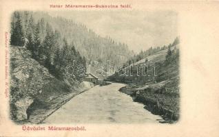 Máramaros-Bukovina határ, Kaufman Ábrahám kiadása / Maramures-Bukovina border