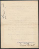 1914  Berlin, A Német Színház fejléces levele Edmund Reinhardt aláírásával, valamint egy Reinhardt á...