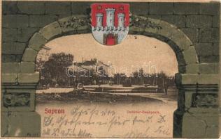 Sopron, Deák tér, címer, litho (EB)