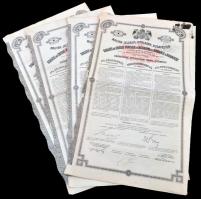 Budapest 1911. "Magyar Jelzálog-Hitelbank" 4%-os Záloglevele 500Fr-ról szelvényekkel, bély...