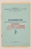 1929 Díjszabások Azienda dei Magazzini generali di Fiume (Fiumei nyilvános tárházak), pp.:26, 21x14cm