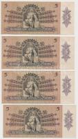 1939. 5P (4x) sorszámkövetők T:I-,II Adamo P6