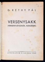 G. Réthy Pál: Versenysakk. 1943, Budapest, Athenaeum. Fűzött papír kötés, 201 p