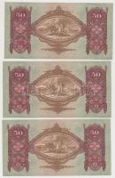 1932. 50P (7x) sorszámkövetők egy ugrással T:II,II-,III szép papír