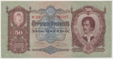 1932. 50P (7x) sorszámkövetők egy ugrással T:II,II-,III szép papír