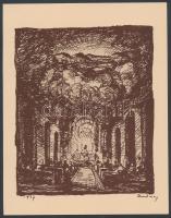 Rudnay Gyula (1878-1957): Áhítat, cinkográfia, papír, jelzett a cinkográfián, 19×15 cm