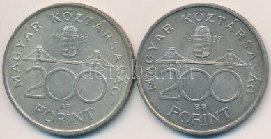1993. 200Ft Ag "MNB" (2x) T:2