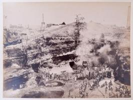 1890 Szénbánya, Goluckdihi, Iharia, India, Arthur Koppel, fotó kartonra kasírozva, sarkok hiányoznak...