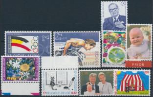 2000-2002 9 klf bélyeg, közte ívszéli értékek, 2000-2002 9 stamps