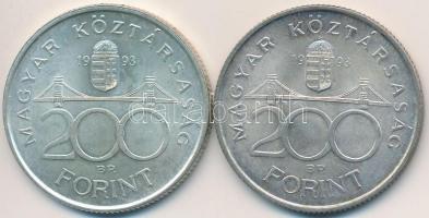 1993. 200Ft Ag "MNB" (2x)" T:2