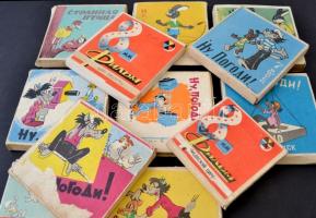 cca 1970 "No megállj csak" 8 db 8mm-es rajzfilm eredeti dobozában + 3 db szovjet 8mm-es ra...