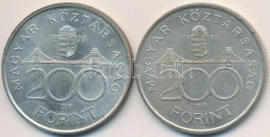 1993. 200Ft Ag "MNB" (2x)" T:2
