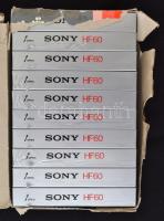 Sony 60 perces magnókazetta, 10 db, bontatlan csomagolásban, eredeti dobozában