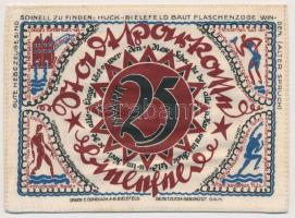 Németország / Weimari Köztársaság / Bielefeld 1921. 25M selyem, bélyegzéssel T:I Germany / Weimar Re...
