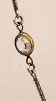 Ezüst  köves nyaklánc, Ag., bruttó: 5,6gr., jelzett, 41,5cm /Silver necklace,Ag, gross:.5,6 grams, m...