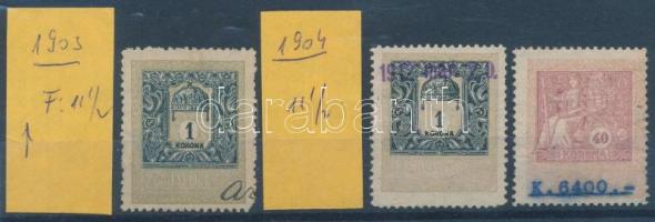 1903-1904 3 db bélyeg 1/2-es fogazással (9.200)