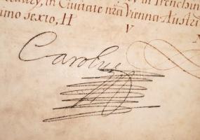 VÉDETT!  1709 III. Károly pallosjog-adománya Gundaker Thomas Starhemberg (1663-1745) udvari tanácsos...