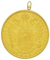 Ausztria 1915. 4D Au "Ferenc József" utánveret jelzett 14 karátos arany keretbe foglalva (...